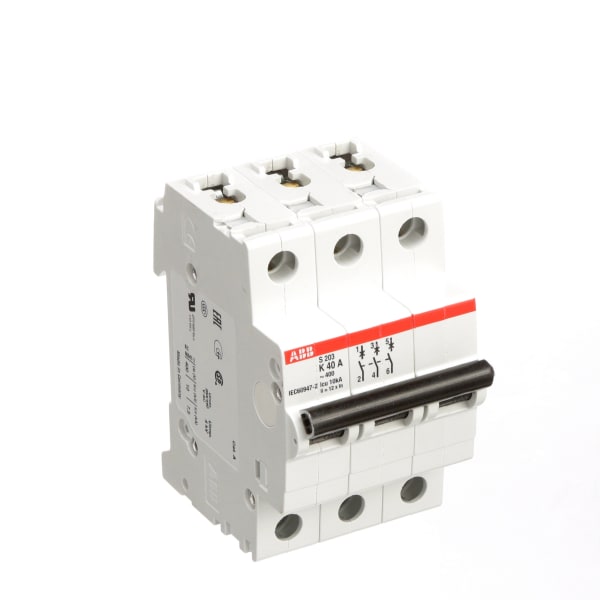 ABB S203 K40 Circuit Breaker Supplementary K Curve 3 Pole 40A