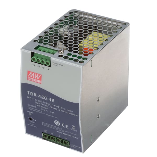 Mean Well Tdr Power Supply Ac Dc Din Rail Three Phase