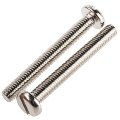 RS PRO 4828880 Nickel Plated Brass Pan Head Machine Screws M6x50mm RS