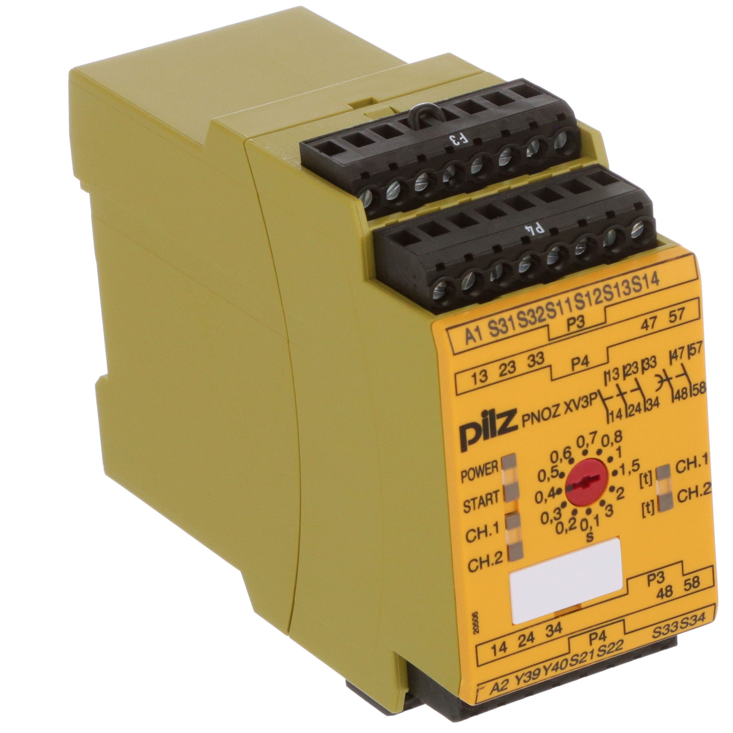 Pilz PNOZ XV3P 3 24VDC 3N O 2N O T FIX Safety Relay 24 Vdc 3 NO 2