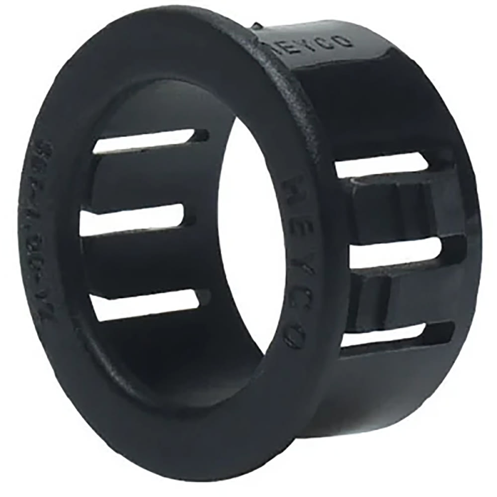 Heyco Snap Bushing Nylon Black Mounting Hole Size