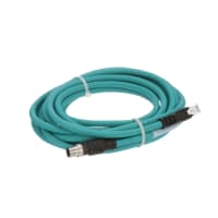 Turck - RSS RJ45S 841-3M - Cordset, M12 Male to RJ45 Male, Teal, 8 cond ...