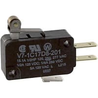 Mini interruptor a presión V7-1B17D8 7145186 PIN, SPDT, 250VAC Micro Switch  Compatible con Honeywell