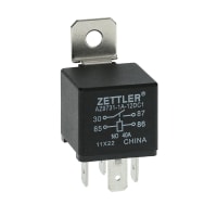 American Zettler, Inc. - AZ979-1A-12DE - RELAY, AUTOMOTIVE, MINI-ISO, 80A,  SPST-NO, 12VDC, 1 FORM A, SEALED, AZ979 Series - RS