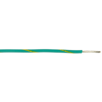 Alpha Wire - 3051 GY005 - Hook-Up Wire, 22 AWG, 7/30 Strand, PVC,  Green/YellowStripe, 3051 Series - RS