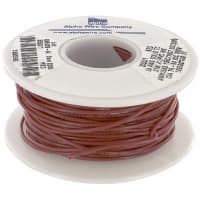Alpha Wire - 3055/1 RD005 - Hook-Up Wire, 18 AWG, Solid, 0.016 in., 0.080  in., 300V, Red, 3055/1 Series - RS