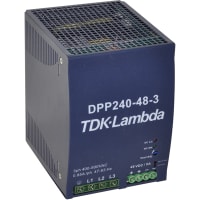 TDK-Lambda - DPP240-24-1 - AC/DC DIN Rail Power Supply, 24 V, 10A 