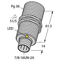 Turck - NI40U-CP40-VP4X2/S10 - Inductive Sensor, 40 mm Range, Non