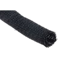 RS PRO  RS PRO Expandable Braided PET Black Cable Sleeve, 19mm