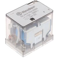 Finder - 44.62.7.024.4000 - DPDT PCB Mount Non-Latching Relay Through Hole,  24V dc - RS