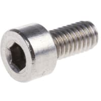 RS PRO M10 x 30mm Hex Socket Cap Screw Plain Stainless Steel