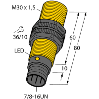 Turck - NI40U-CP40-VP4X2/S10 - Inductive Sensor, 40 mm Range, Non