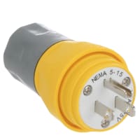 Hubbell Wiring Device-Kellems - L515P - Twist-Locking Plug, 15 A, 125 VAC,  3 Wired Ground, Watertight Devices Series - RS