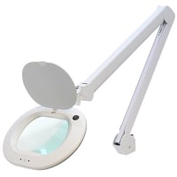 AVEN Rectangular Magnifier Light: LED, 2.25x, 5 Diopter, 1,100 lm Max  Brightness, 36 in Arm Reach