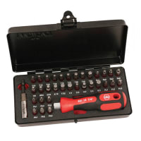 Wiha Tools - 75965 - Master Tech Ratchet Set, ESD Handle, Mini Ratchet &  MicroBits, In Storage Box - RS
