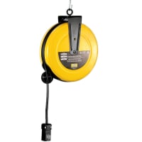 Hubbell Wiring Device-Kellems - HBLC40123TT - Commercial Cord Reel, 40 ft,  15A, 125V, Triple Tapped, Yellow, #12/3 SJTW - RS