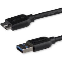 StarTech.com 0.5m 20in Micro-USB Extension Cable - M/F - Micro USB Male to  Micro USB Female Cable (USBUBEXT50CM), Black