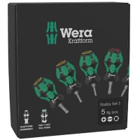 Wera Tools - 05008871001 - Stubby Set, 5pc Pozidriv / Slotted - RS