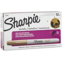 SHARPIE Metallic Permanent Markers, Fine Point, Silver, 36 Pack