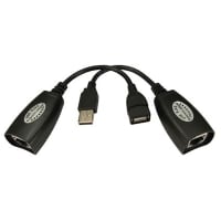 StarTech.com C15012-USB-EXTENDER  StarTech.com Extensor USB 2.0 por Cable  Cat5e/Cat6 (RJ45) - Juego Adaptador de USB por Ethernet de 150m - Alargador  USB Alimentado Externamente - Conversor USB a Ethernet - 480Mbps