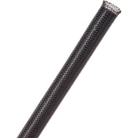 Techflex® Flexo® PET Expandable Braided Sleeving - 3/4 Inside Diameter -  25' Long Spool - Black