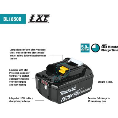 Makita 5.0 online ah 18v