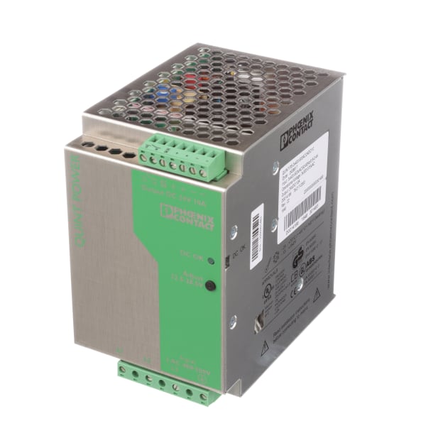 Phoenix Contact - 2938617 - Power Supply, ACDC, 24VDC, 10A, 240W, DIN Rail  Mount, QUINT POWER Series - RS