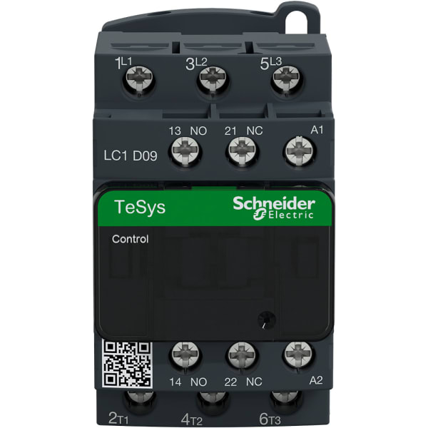 Schneider Electric - LC1D09F7 - Non-Reversing Contactor, 3P, 1NO/1NC ...