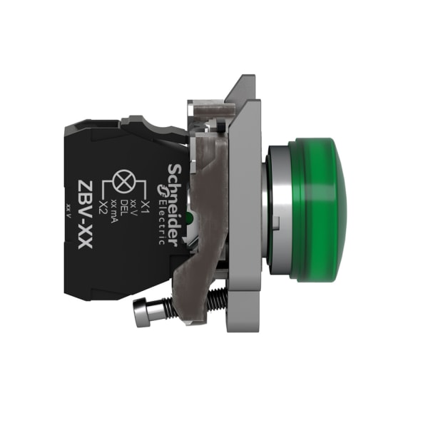 Schneider Electric - XB4BVB3 - Pilot Light, 22mm, Plain Lens with ...