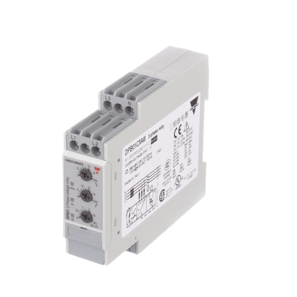 Carlo Gavazzi, Inc. - DPB01CM48 - Relay, E-Mech, 3-Phase Monitor, SPDT ...