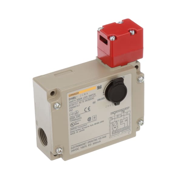 Omron Automation - D4BL-2CRA - Mechanical Locking Interlock Switch, Key ...