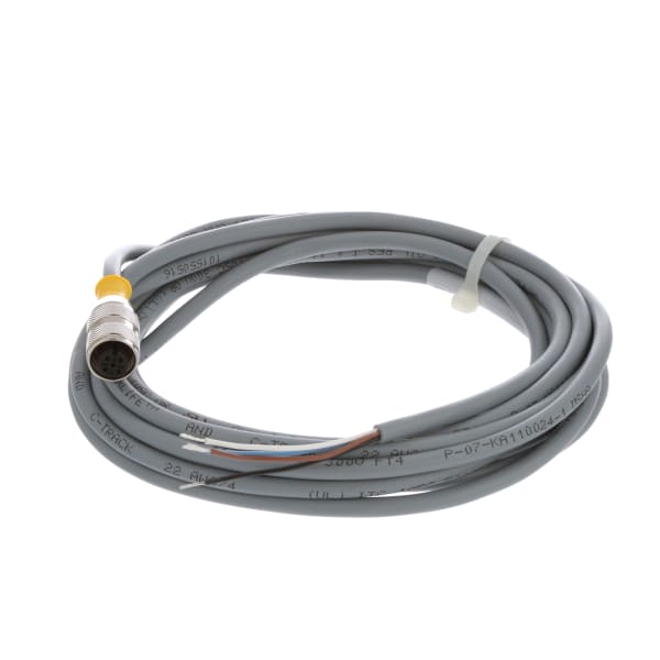 Turck - RK 4.4T-4 - Cordset, M12 Female to Cut-end, Gray, 4 cond., 4 ...