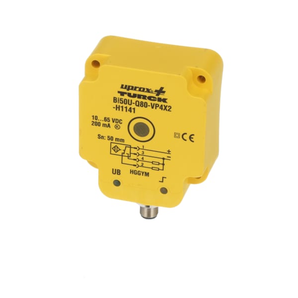 Turck BI50UQ80VP4X2H1141 Proximity Sensor 4Wire DC PNP 50 10 to 65 VDC 200 mA (Max