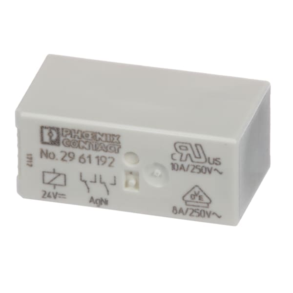 Power Relays, Plug-in Miniature, DPDT, 24 VDC, 8A/250 VAC, PLC Slimline Series