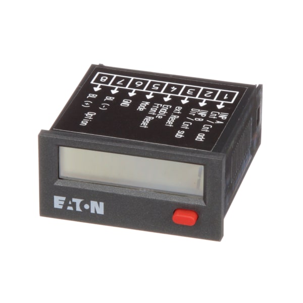 Panel Meter, Totalizer, Elec, LCD, Cut-Out 1/32 DIN, 8 Dig, 0.31" DigH, Screw