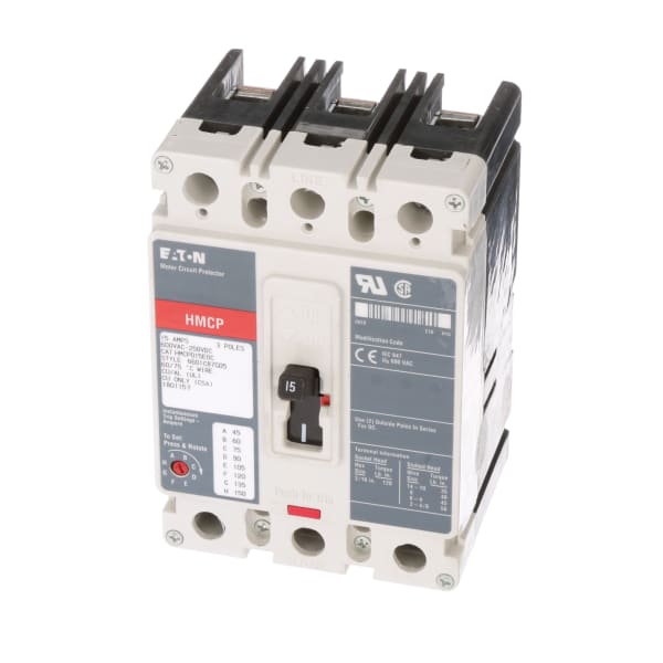 Eaton Cutler Hammer HMCP015E0C Molded Case Circuit Breakers Pole  15A Thermal Magnetic 650VAC 250VDC C Series RS
