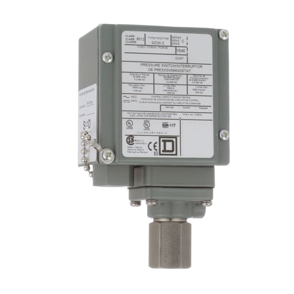 Square D - 9012GCW2 - Pressure Switch, 90-2900 psi, 1/4 NPTF port, SPDT ...