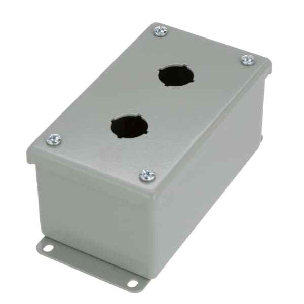 nVent HOFFMAN - E2PBG - Enclosure,Pushbutton,2 Hole,22.5mm,Steel,NEMA13 ...