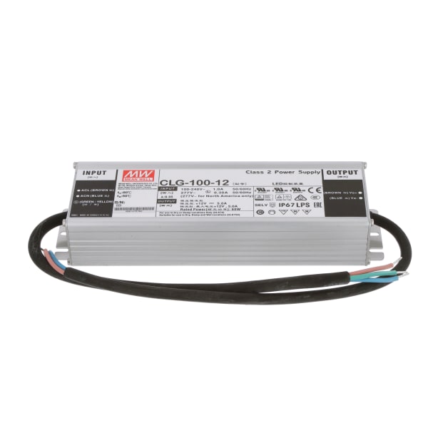 MEAN WELL - CLG-100-12 - Power Supply,AC-DC,12V,5A,90-295V In,Enclosed ...