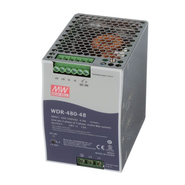 WDR-480-24 - New MEAN WELL Stock - AC-DC Power Supply - Bravo Electro