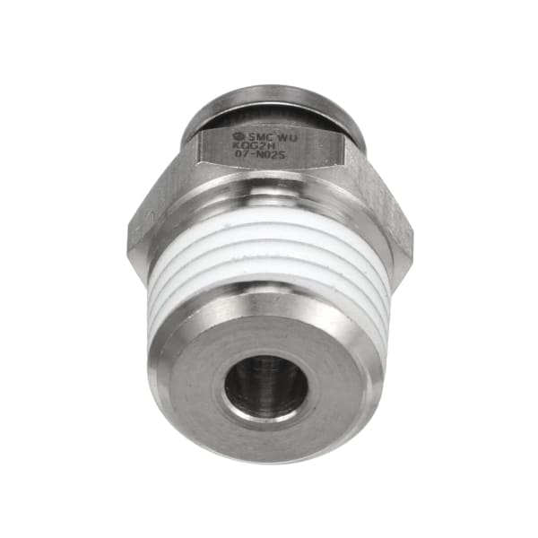 Smc Corporation - Kqg2h07-n02s - Tubing Fitting,stainless Steel,male 