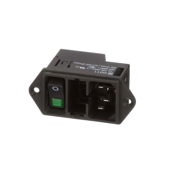 C14 Screw Mount IEC Connector Plug, Quick Connect Termination Fuse Size 5 x 20mm