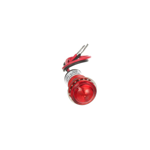 Panel Mount Indicator Red LED Dome 0.688" Lead Wires 12 VDC 657 Series