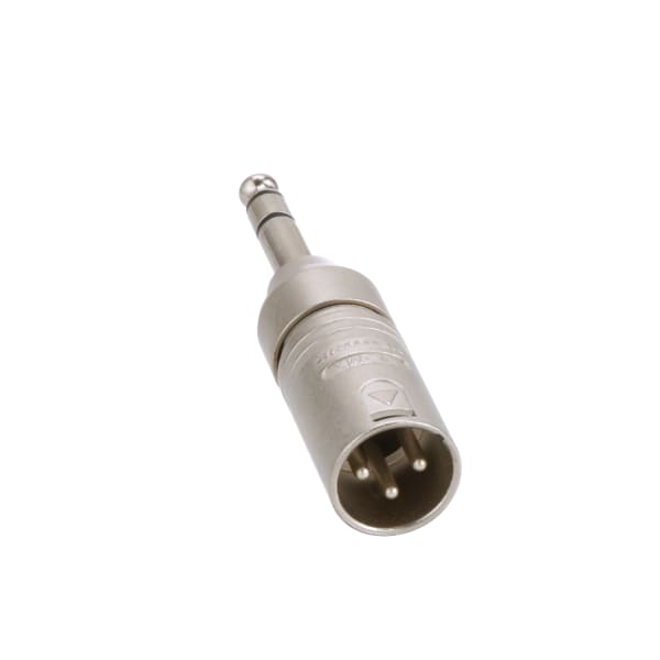 XLR Adapter, 3-Pin Male XLR to 1/4in Stereo Plug, Prewired, AXR/XLR Series