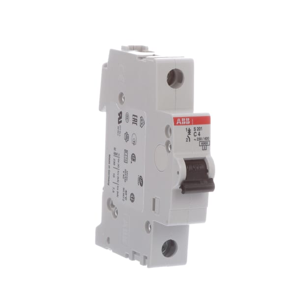 ABB - S201-C4 - Circuit Breaker, Supplementary, C Curve, 1-Pole, 4A ...