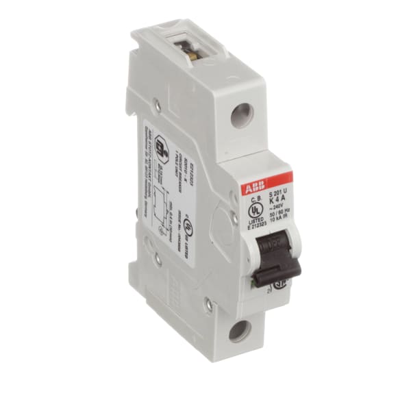 ABB - S201U-K4 - Circuit Breaker, Branch Circ. Protection, K Curve, 1-P ...