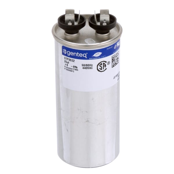 Genteq - 97F9632 - Capacitor, Polypro Metallized, 25 uF, Tol 6 