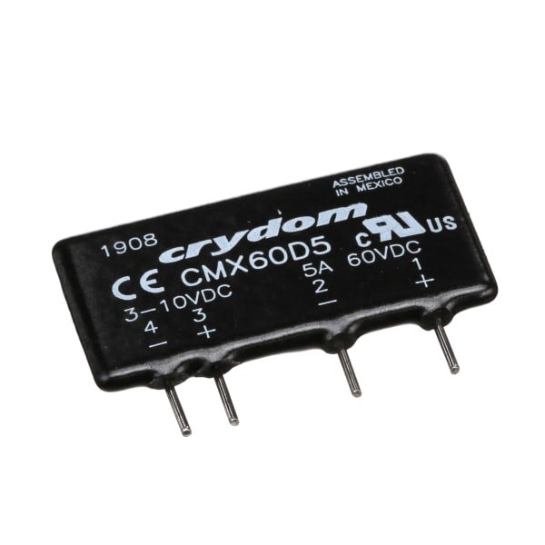 Relay, 0 to 5 ADC, 0 to 60 VDC, DC, SPST-NO, 3 to 10 VDC, Solid State, PC