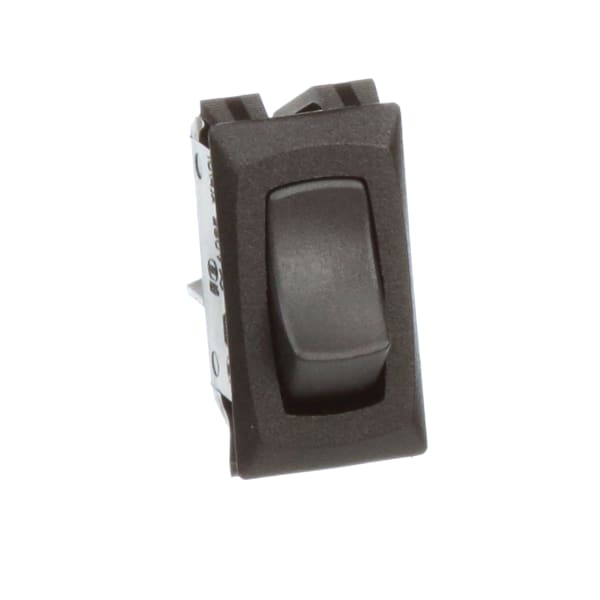 Rocker Switch, SPST, 10 A, 250, On-None-Off, Off-None-On, Black, Nylon, R Series