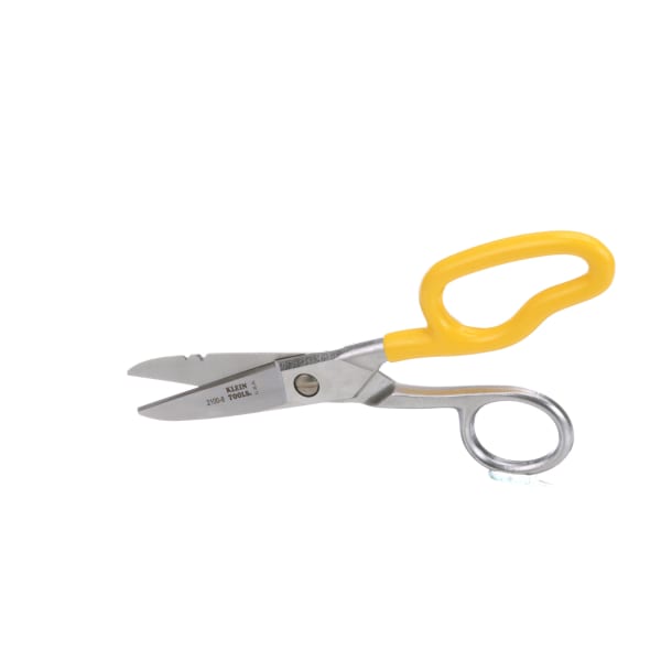 Klein Tools - 2100-7 - Electricians Scissors, Nickel Plated, 19 AWG / 23  AWG, Steel, Scraper, Serrated - RS